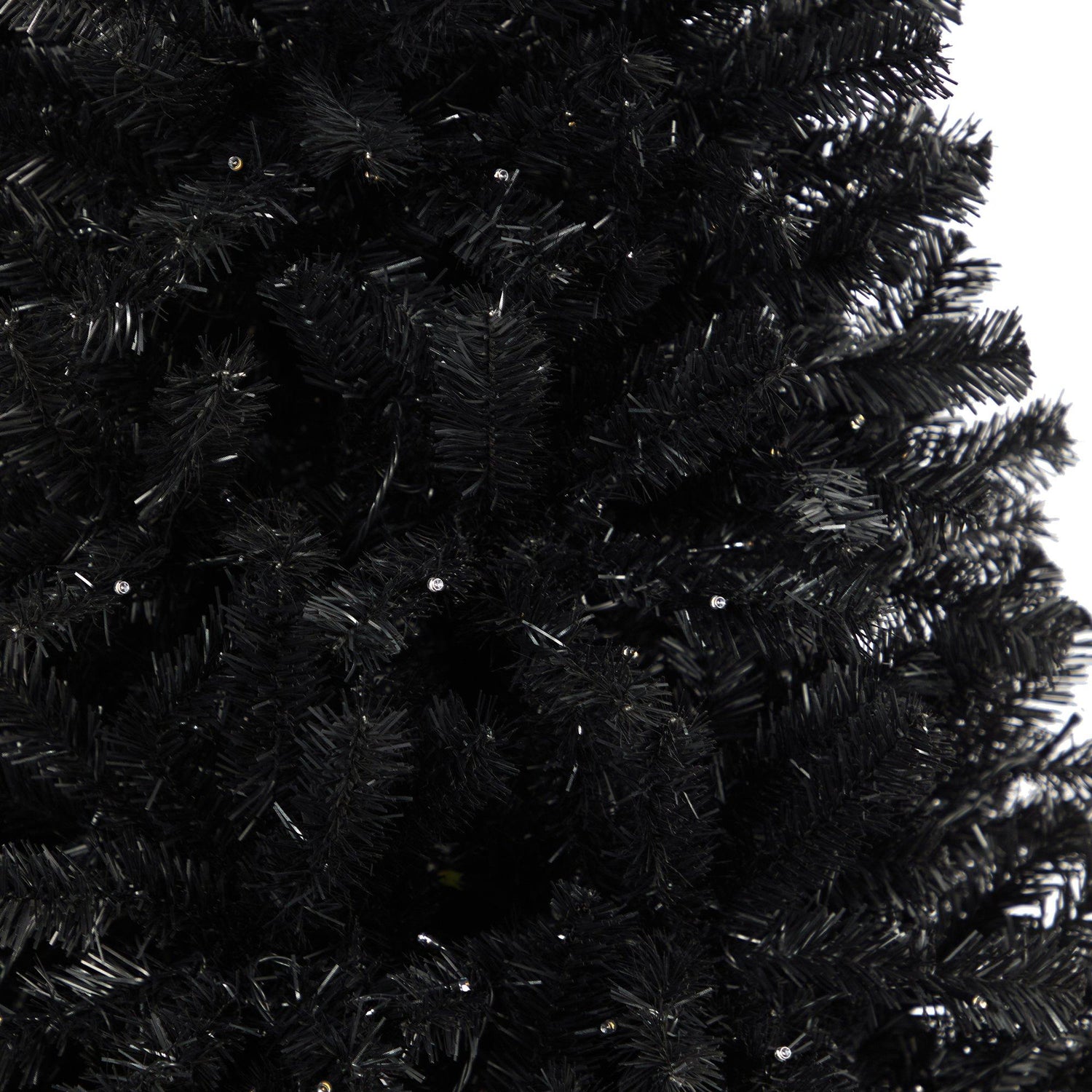 6’ Black Artificial Christmas Tree with 400 Clear LED Lights and 1036 Tips