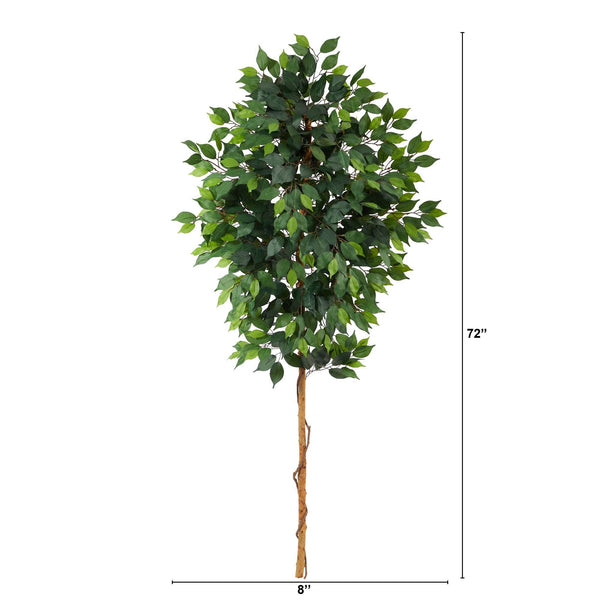 6’ Ficus Artificial Tree (No Pot)