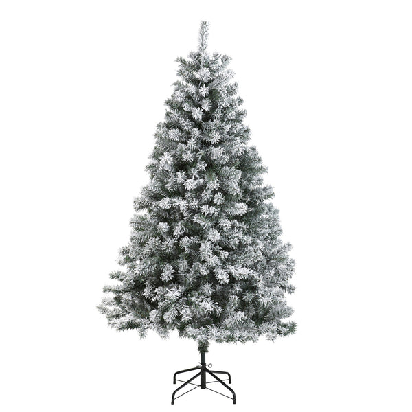 6' Flocked Rock Springs Spruce Artificial Christmas Tree