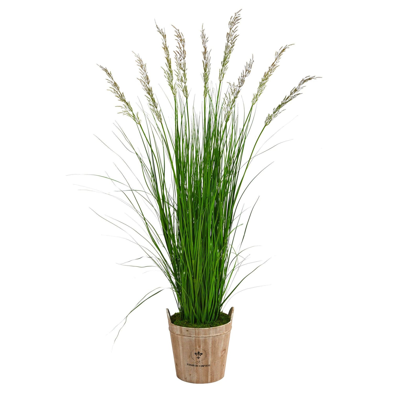 6’ Grass Artificial Plant in Farmhouse Planter