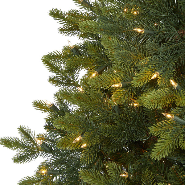 6’ North Carolina Fir Artificial Christmas Tree with 450 Clear Lights and 2303 Bendable Branches