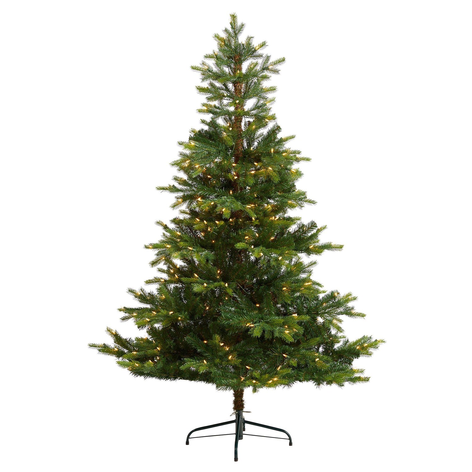 6’ North Carolina Spruce Artificial Christmas Tree with 350 Clear Lights and 631 Bendable Branches