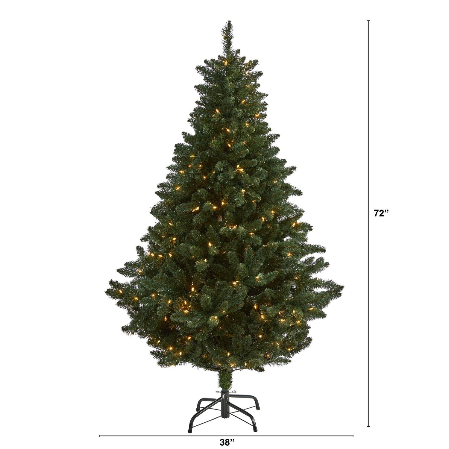 6’ Northern Rocky Spruce Artificial Christmas Tree with 300 Clear Lights and 838 Bendable Branches