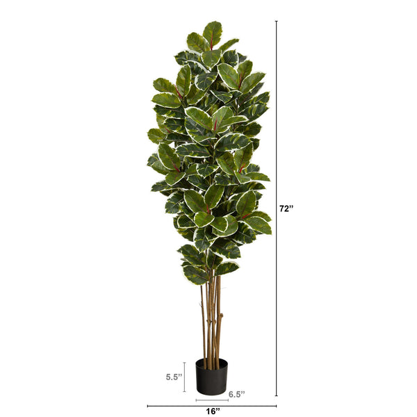 6’ Oak Artificial Tree UV Resistant (Indoor/Outdoor)