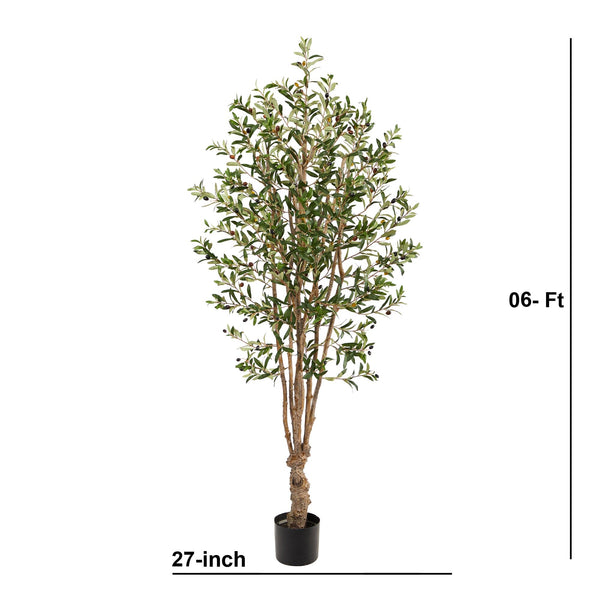 6’ Olive Artificial Tree with 1656 Leaves