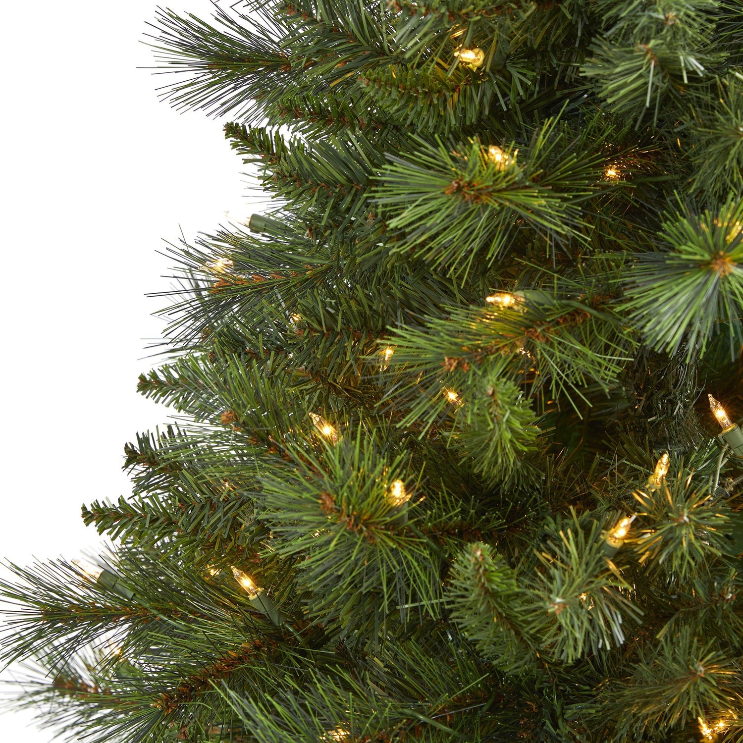 6’ Slim West Virginia Mountain Pine Artificial Christmas Tree with 300 Clear Lights and 629 Bendable Branches