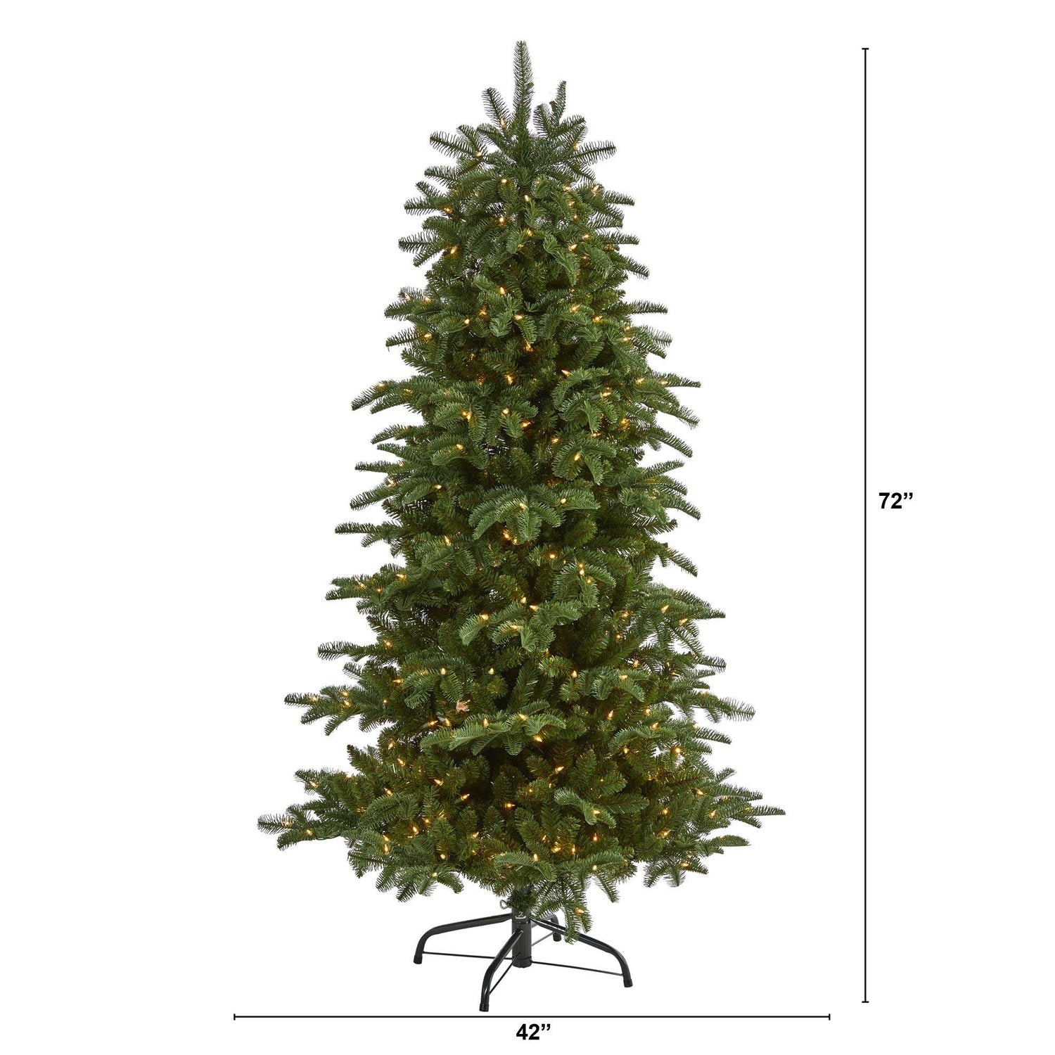 6’ South Carolina Fir Artificial Christmas Tree with 450 Clear Lights and 1598 Bendable Branches