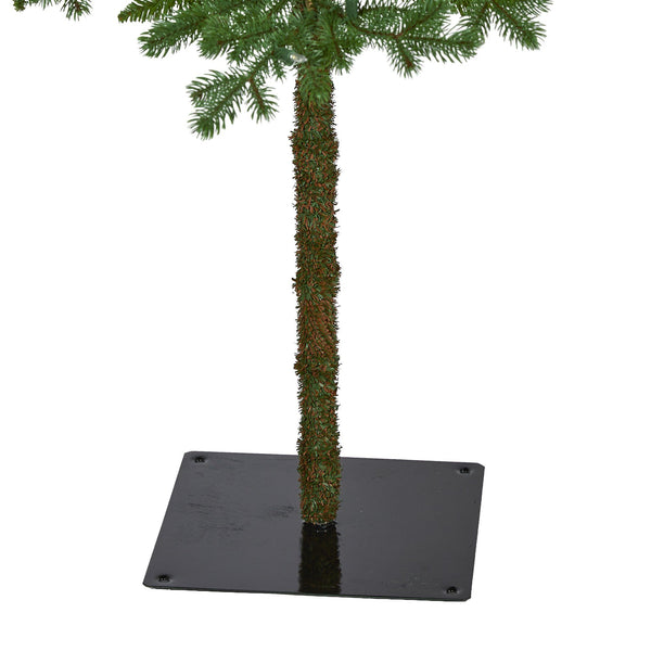 6' Swiss Alpine Artificial Christmas Tree with 250 Clear LED Lights and 450 Bendable Branches