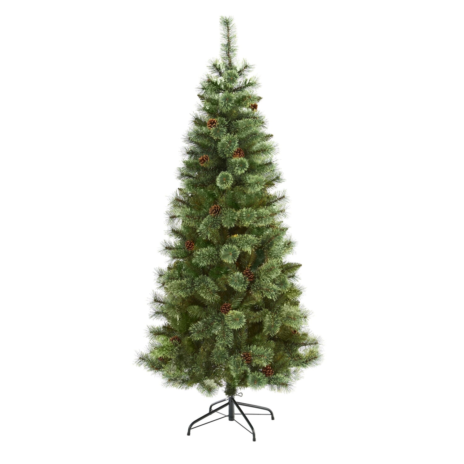 6’ White Mountain Pine Artificial Christmas Tree with 477 Bendable Branches