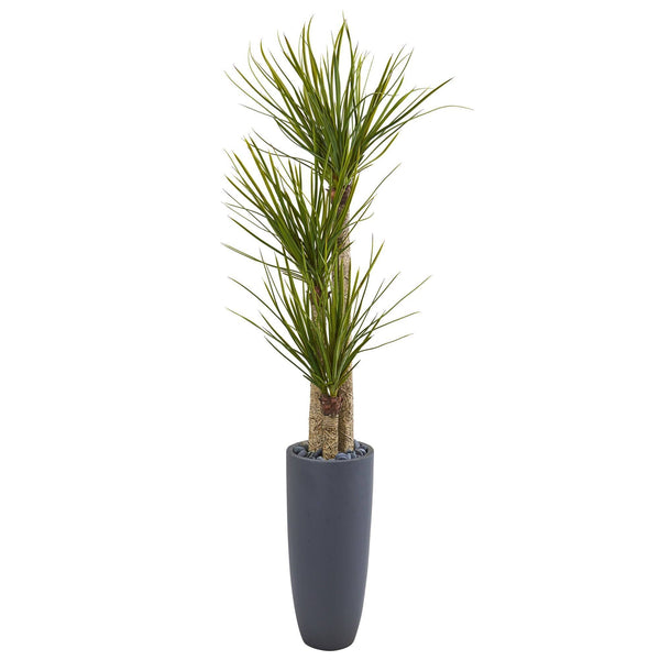 6’ Yucca Artificial Tree in Bullet Planter