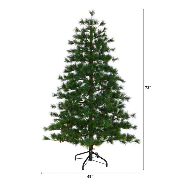 6’ Yukon Mixed Pine Artificial Christmas Tree with 864 Bendable Branches