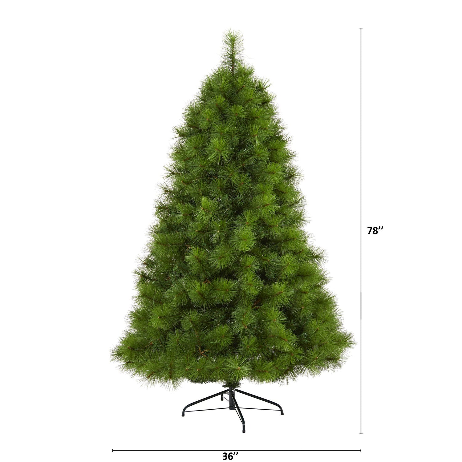 6.5’ Green Scotch Pine Artificial Christmas Tree with 350 Clear LED Lights