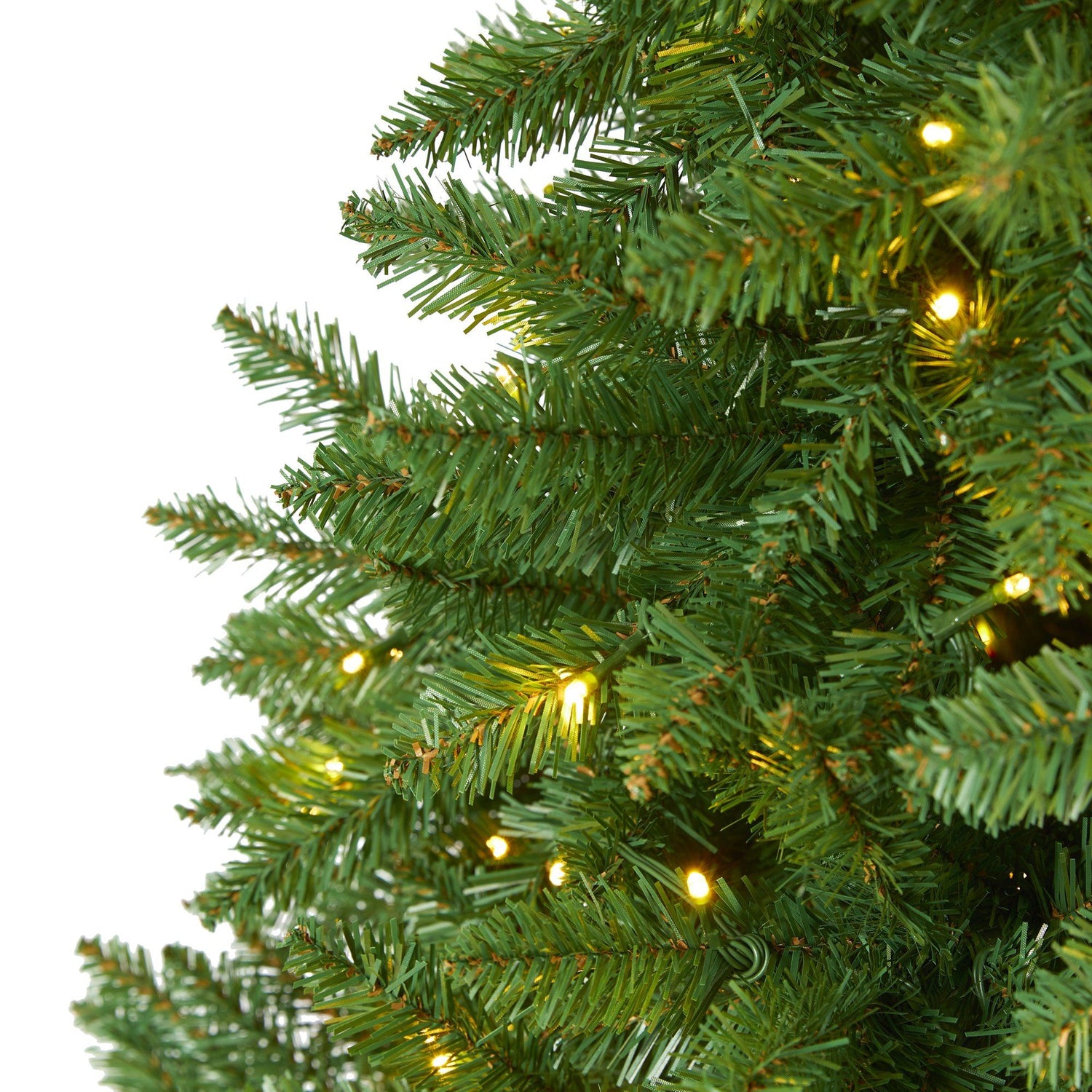 6.5’ Green Valley Fir Artificial Christmas Tree with 350 Clear LED Lights 1125 Bendable Branches