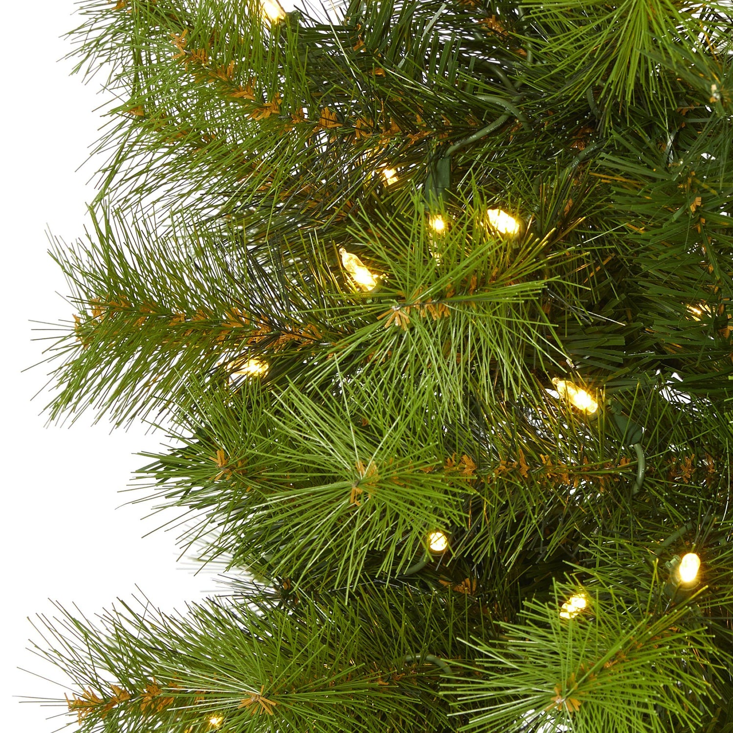 6.5’ Green Valley Pine Artificial Christmas Tree with 300 Warm White LED Lights and 579 Bendable Branches