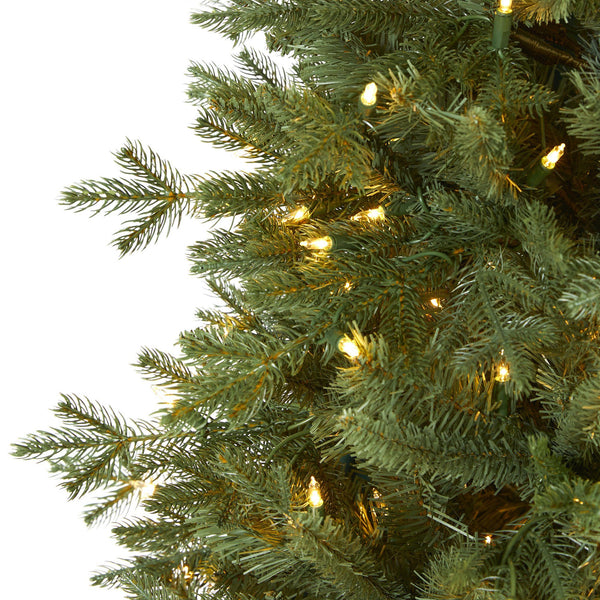 6.5' New Hampshire Spruce Artificial Christmas Tree with 500 Warm White Lights and 1074 Bendable Branches