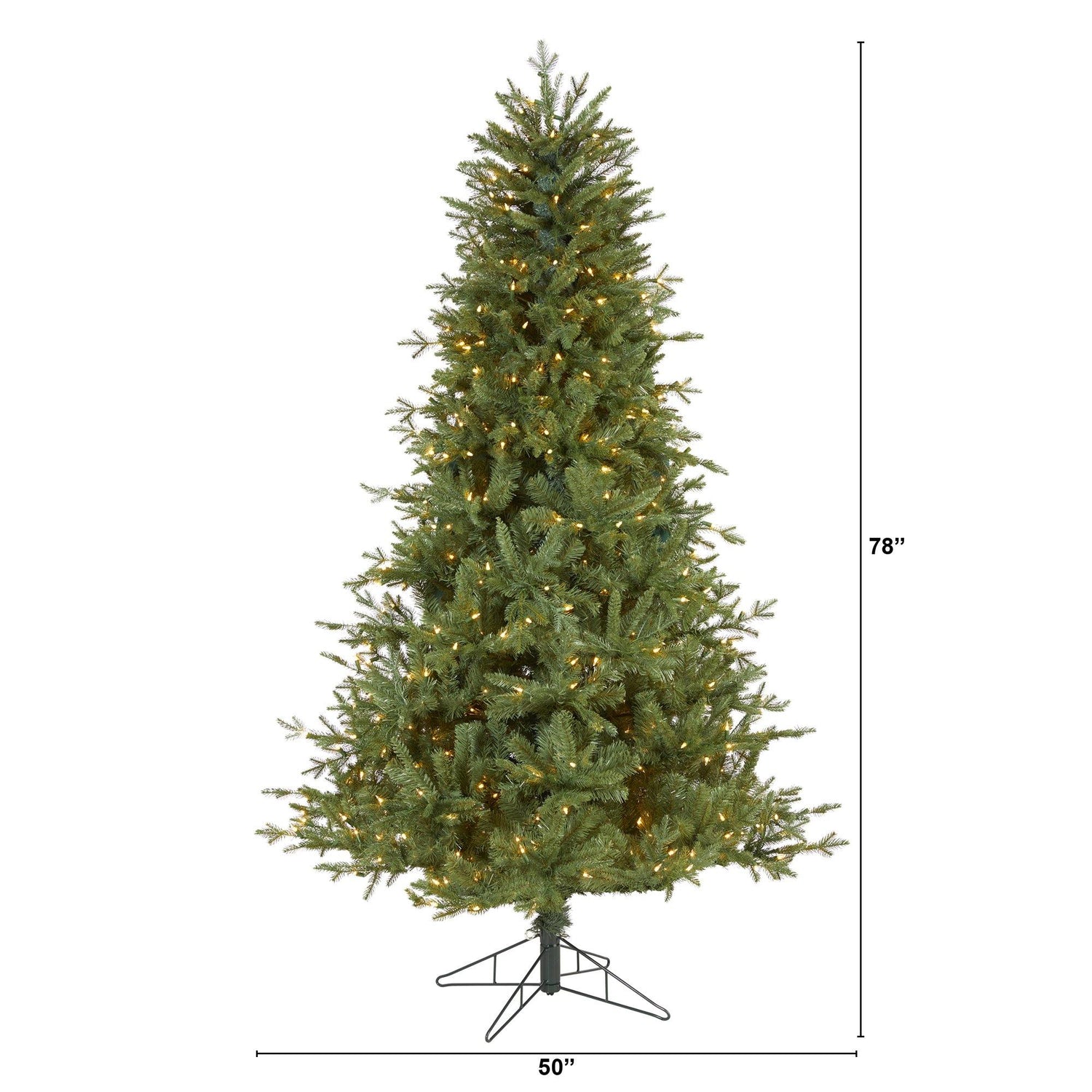 6.5' New Hampshire Spruce Artificial Christmas Tree with 500 Warm White Lights and 1074 Bendable Branches