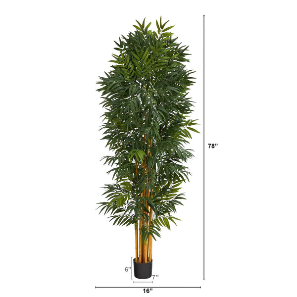 6.5’ Phoenix Palm Artificial tree with Natural Trunk