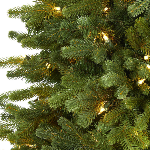 6.5’ Washington Fir Artificial Christmas Tree with 400 Clear Lights and 1110 Bendable Branches