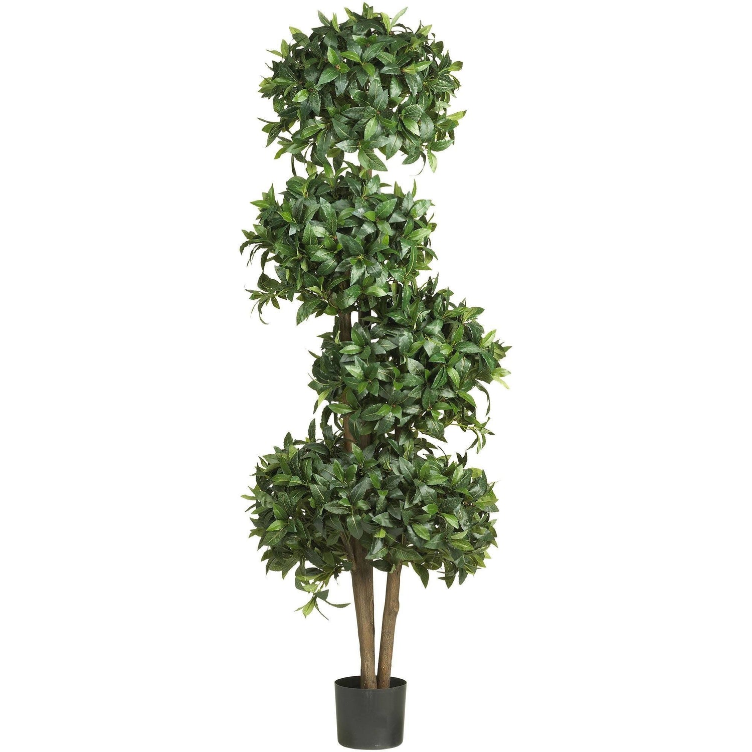 69" Sweet Bay Topiary w/4 Balls Silk Tree"