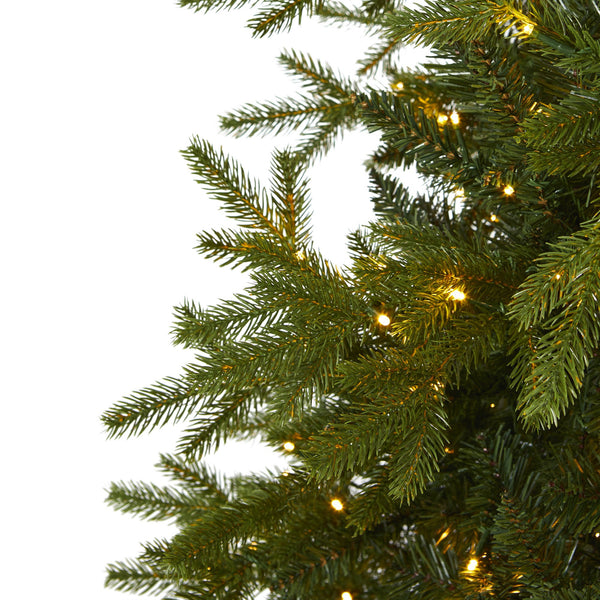 7’ Belgium Fir “Natural Look” Artificial Christmas Tree with 500 Clear LED Lights