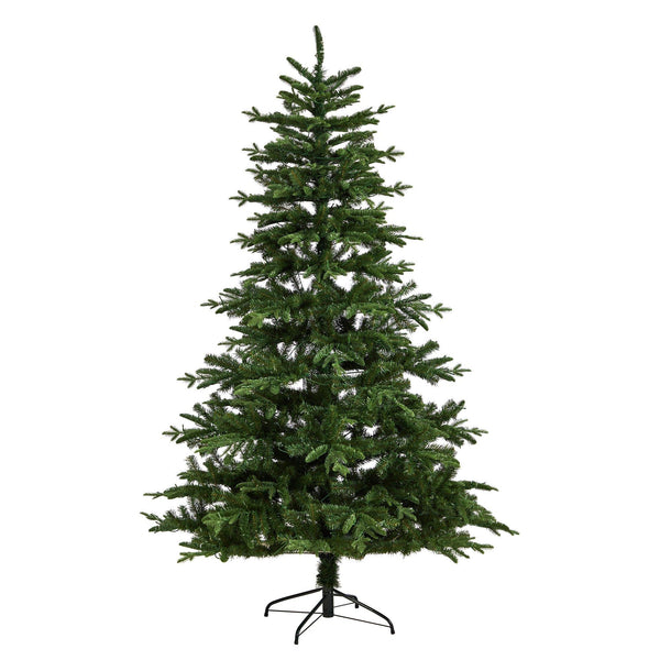 7’ Montreal Spruce Christmas Tree with 650 Warm White LED Lights and 1575 Bendable Branches