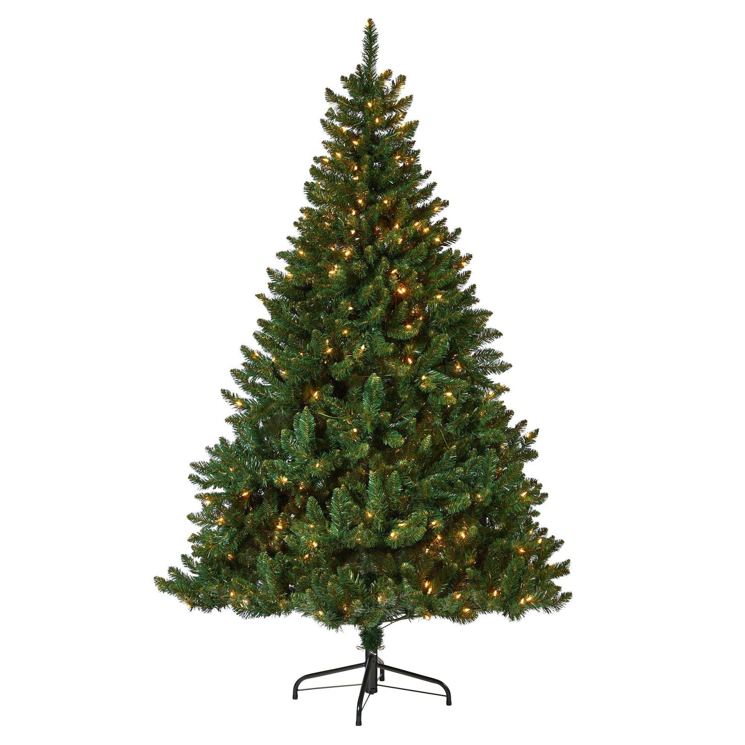 7’ Northern Rocky Spruce Artificial Christmas Tree with 400 Clear Lights and 1330 Bendable Branches