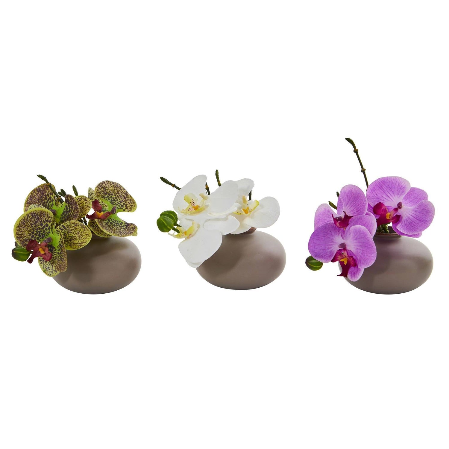 7” Phalaenopsis Orchid Artificial Arrangement (Set of 3)