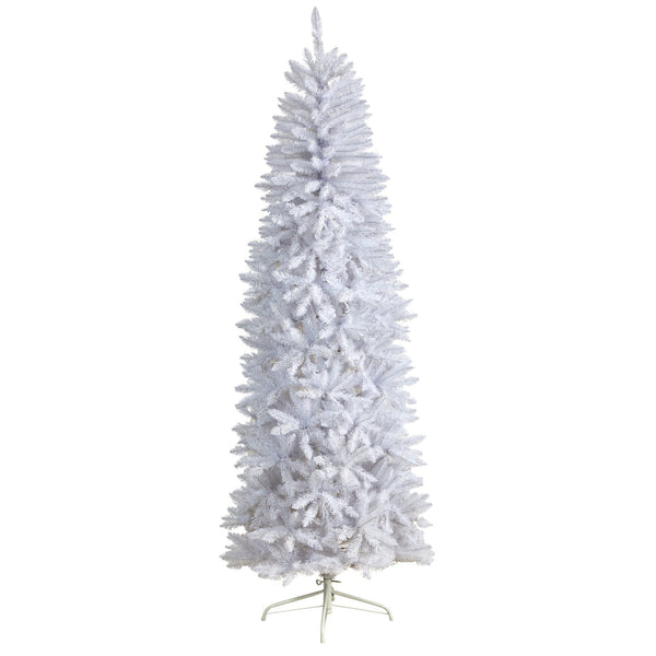 7’ Slim White Artificial Christmas Tree with 995 Bendable Branches