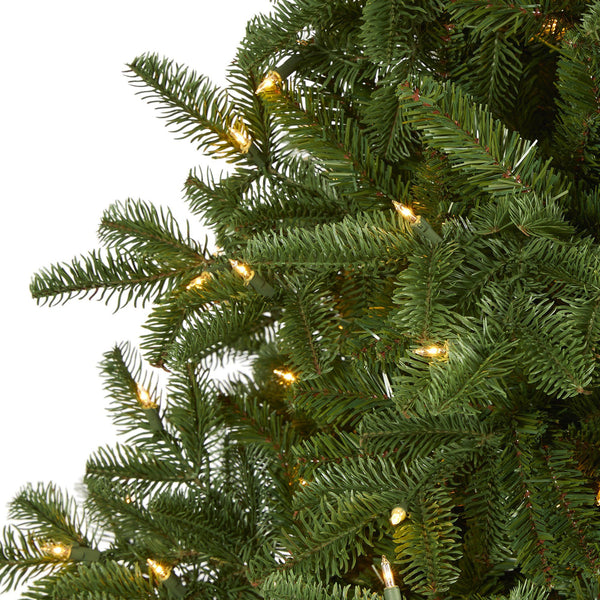 7’ South Carolina Spruce Artificial Christmas Tree with 500 White Warm Lights and 2644 Bendable Branches