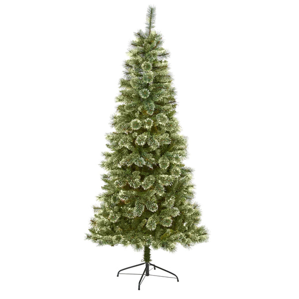 7’ Wisconsin Slim Snow Tip Pine Artificial Christmas Tree with 652 Bendable Branches