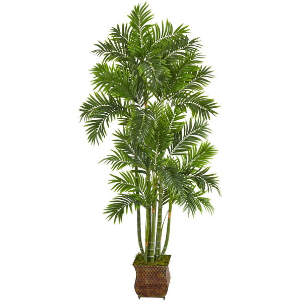 70” Areca Palm Artificial Tree in Metal Planter