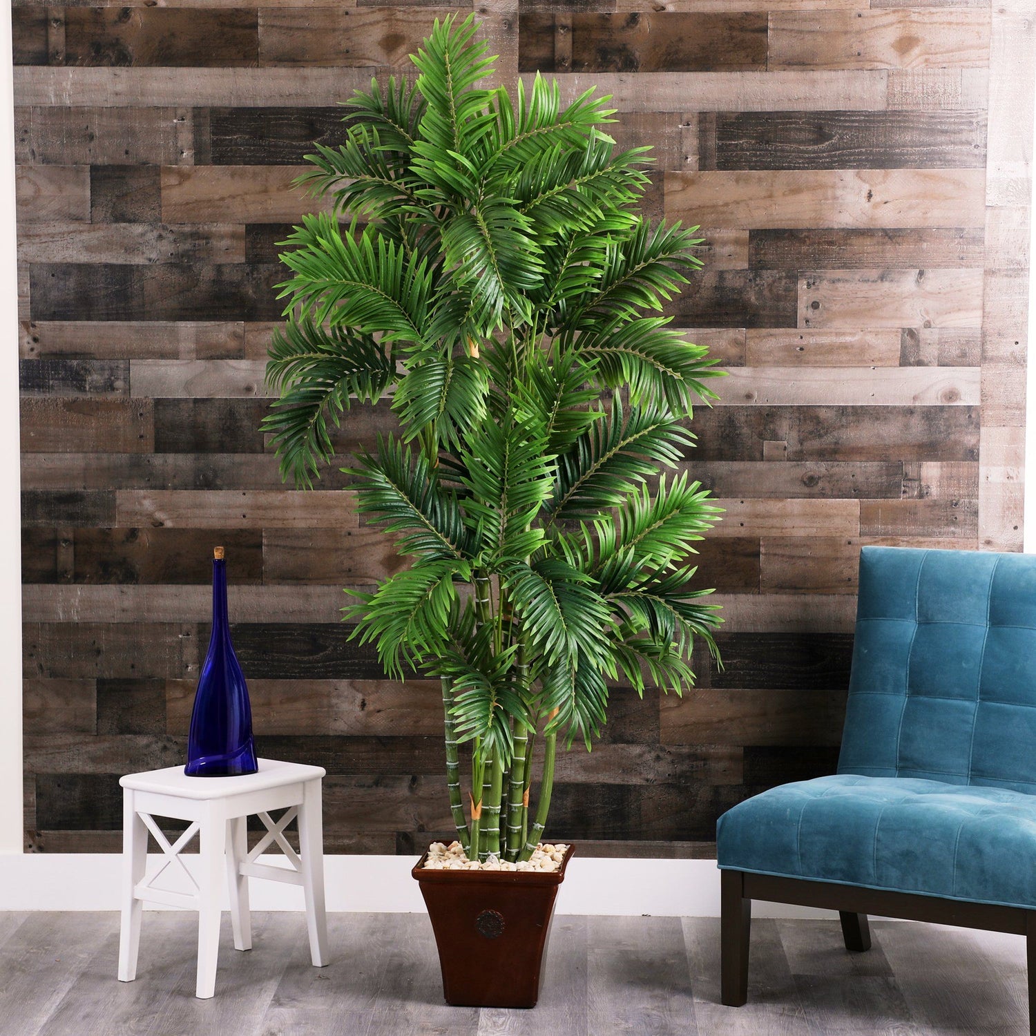 71” Areca Palm Artificial Tree in Brown Planter