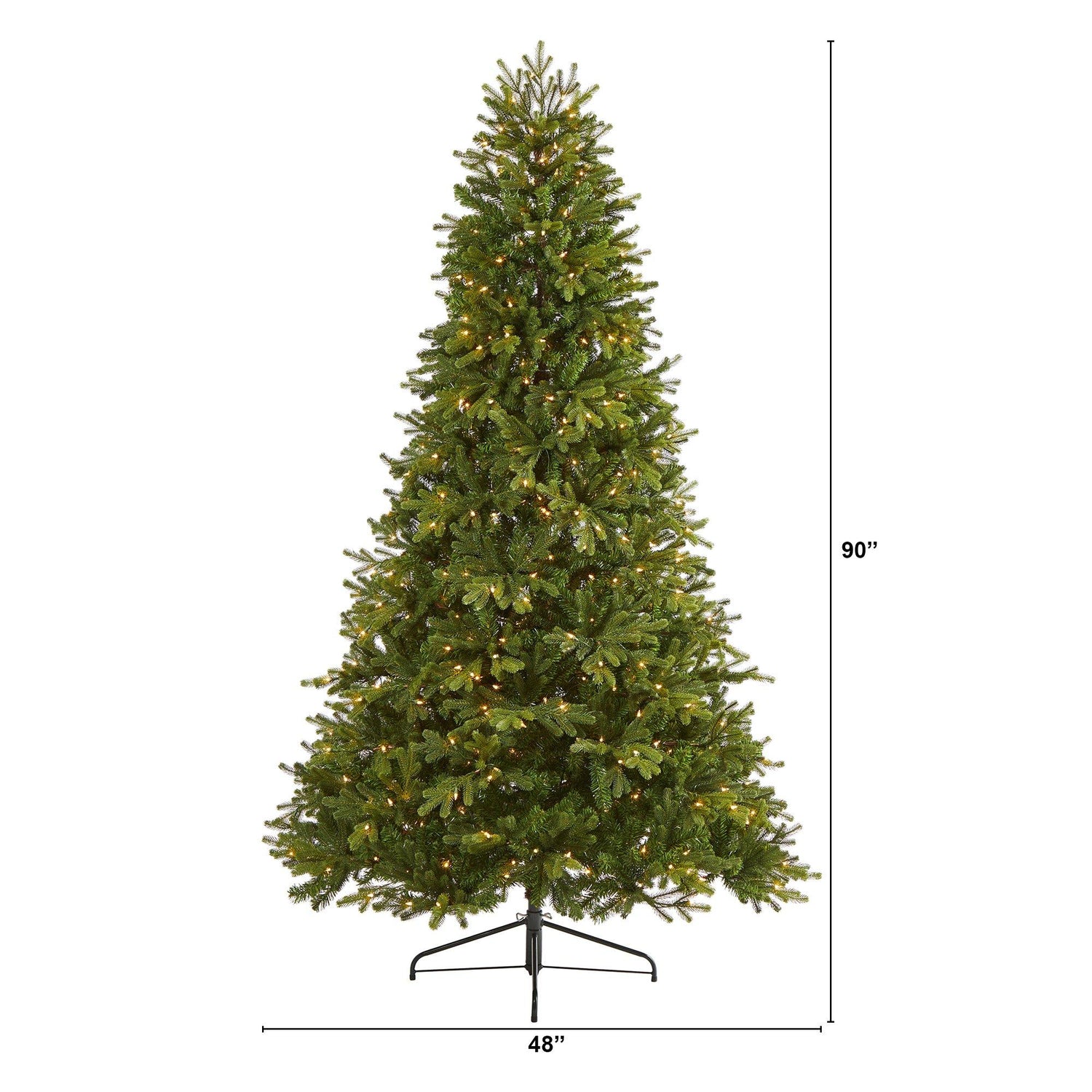 7.5’ Washington Fir Artificial Christmas Tree with 600 Clear Lights and 1610 Bendable Branches