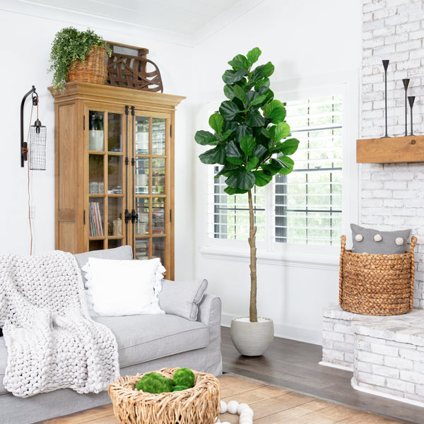 8’ Artificial Fiddle Leaf Fig Tree