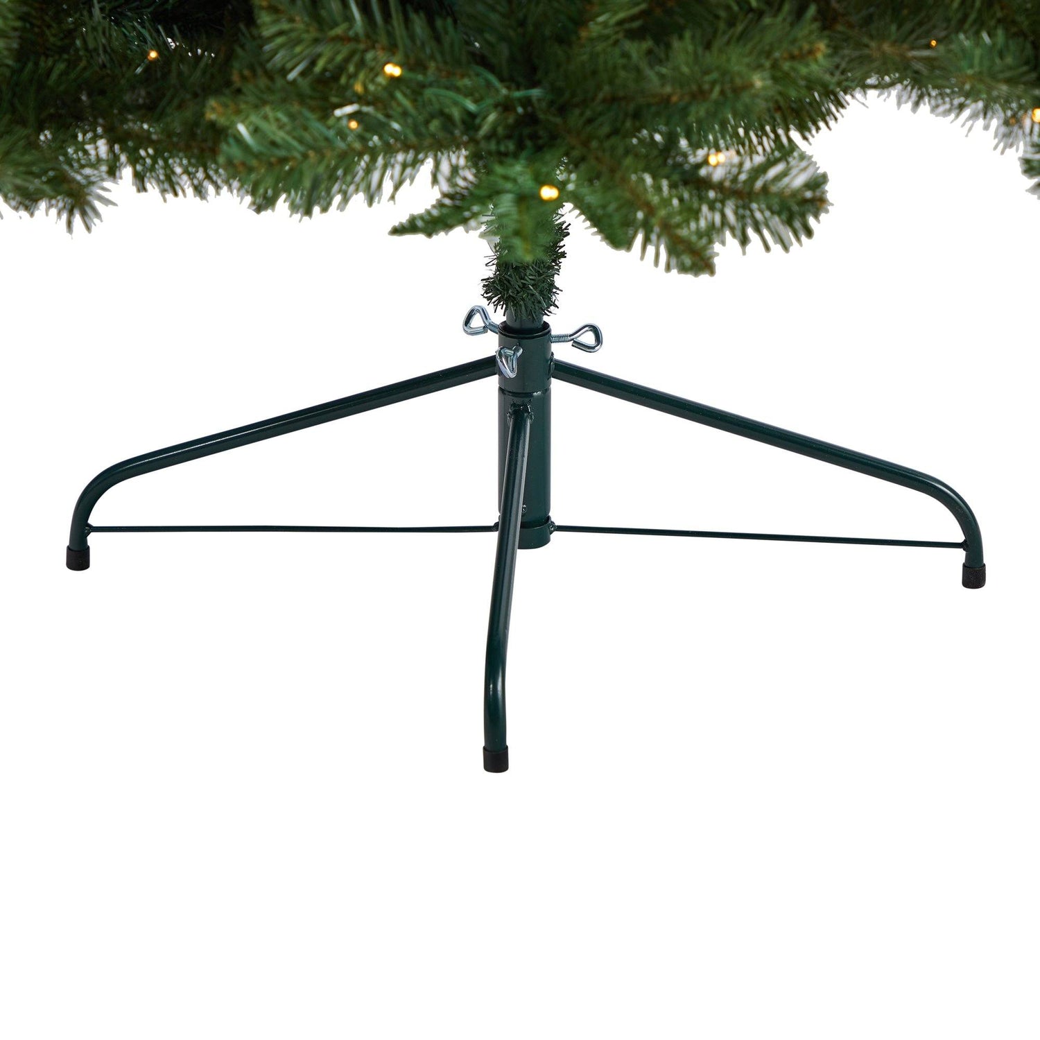 8’ Grand Teton Spruce Flat Back Tree with 280 Warm White LED Lights and 1208 Bendable Branches