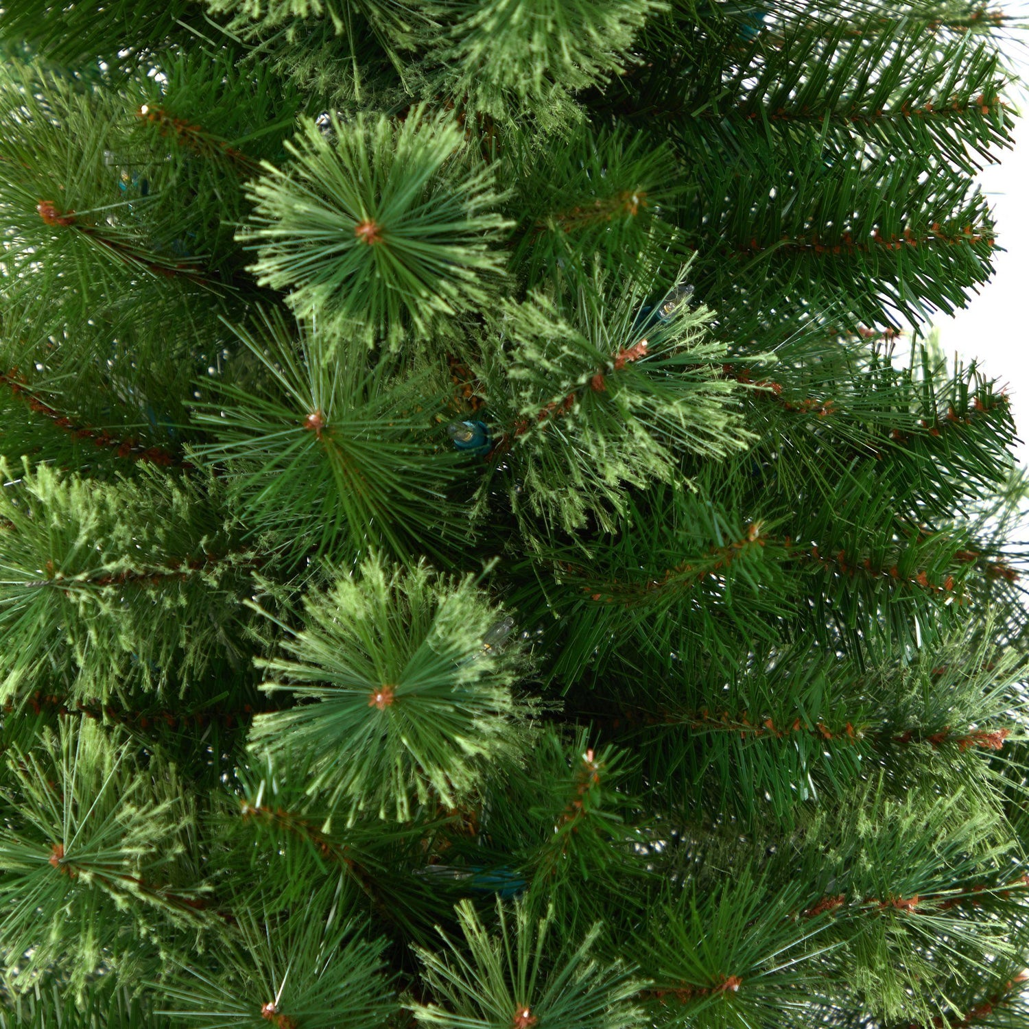 8' Green Pencil Christmas Tree with 200 Clear (Multifunction) LED Lights and 402 Bendable Branches