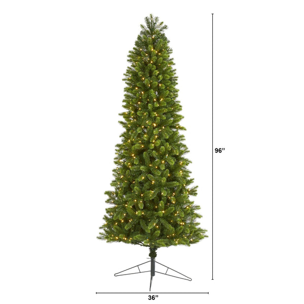 8' Slim Virginia Spruce Artificial Christmas Tree