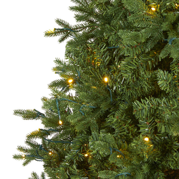 8' Vermont Fir Artificial Christmas Tree with 450 Clear LED Lights