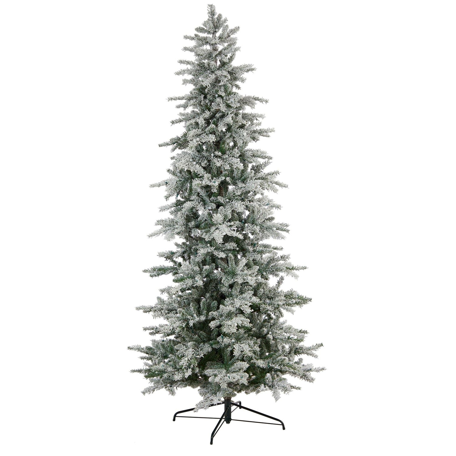 8.5’ Slim Flocked Nova Scotia Spruce Artificial Christmas Tree