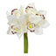 9” Cymbidium Orchid Artificial Flower Bundle (Set of 6)