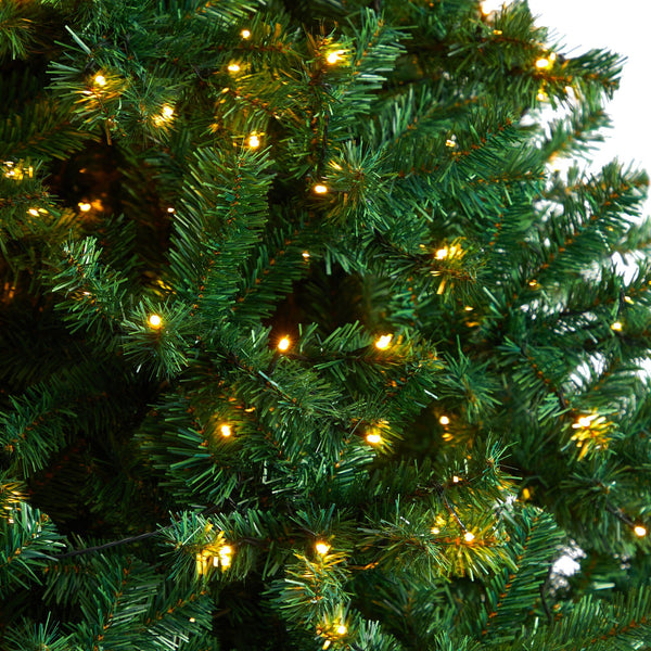 9' Northern Tip Artificial Christmas Tree with 650 Clear LED Lights and 1860 Bendable Branches