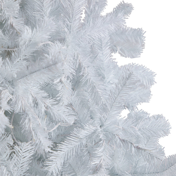 9' White Artificial Christmas Tree with 1860 Bendable Branches and 650 LED Lights