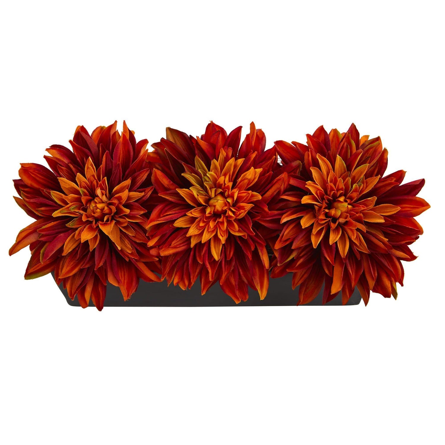 Dahlia Artificial Arrangement in Black Planter