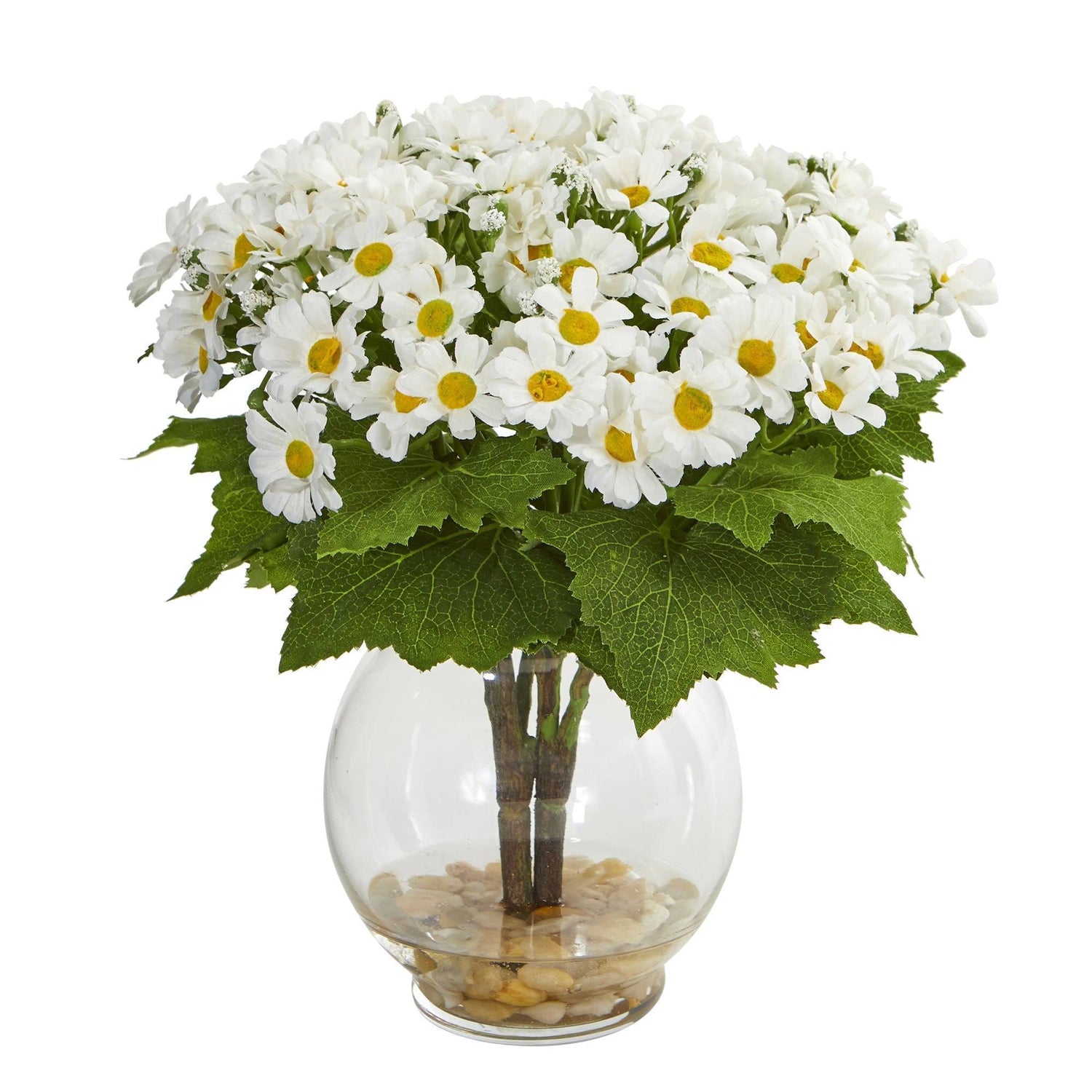 Daisy Artificial Arrangement in Fluted Vase