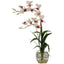 Dendrobium w/Glass Vase Silk Flower Arrangement