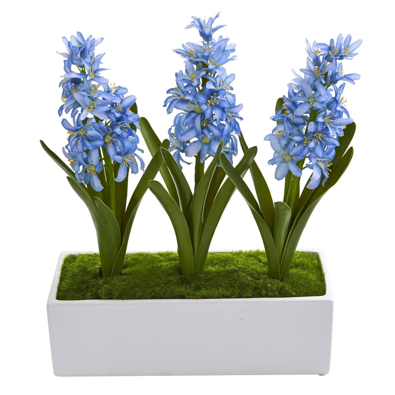 Hyacinth Artificial Arrangement in White Vase