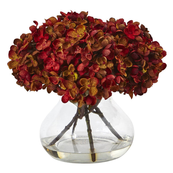 Hydrangea with Vase Silk Flower Arrangement