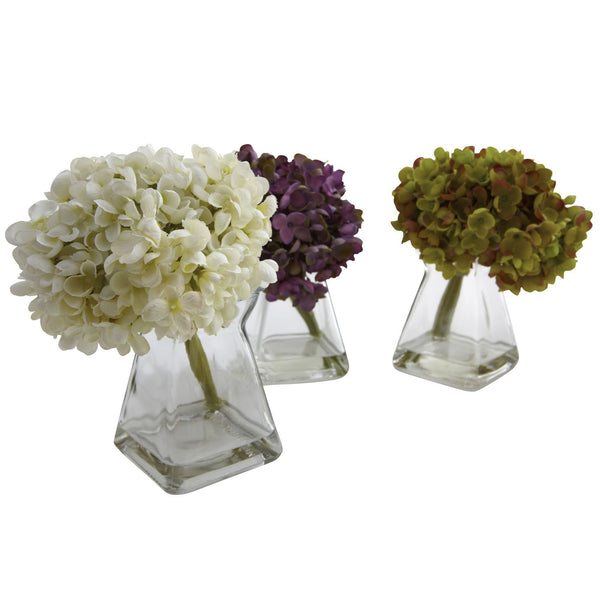 Hydrangea w/Vase (Set of 3)