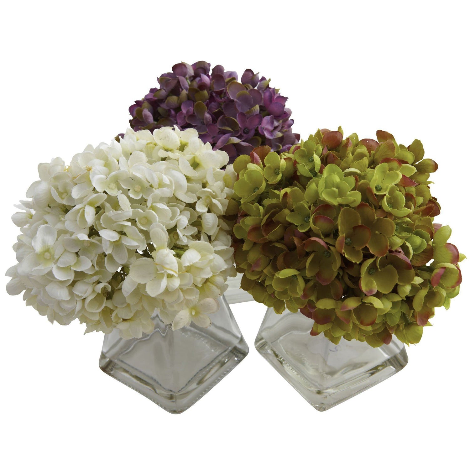 Hydrangea w/Vase (Set of 3)