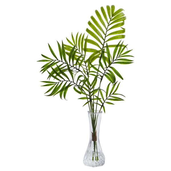 Mini Palm Artificial Plant in Vase (Set of 3)